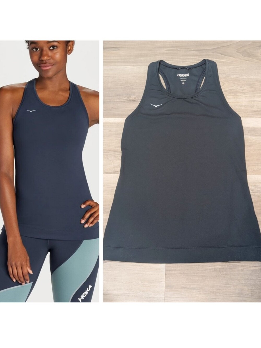 Hoka One One | Hupana Racerback Running Tank Top In Dark Teal